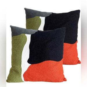 Color Block Throw Pillow Covers